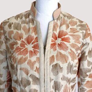 Coldwater Creek ~ embroidered jacket ~ 14 / large